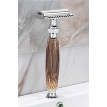 Qualis Shave Q5 Bambu Manuel Tıraş Makinesi + F6 Fırça + Kase + 5 Adet Yaprak Jilet