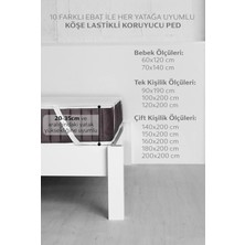 Micro Classic Sıvı Su Geçirmez Köşe Lastikli Ped Tek Çift Kişilik Bebek Çocuk Yatak Koruyucu Alezi 60x120 cm