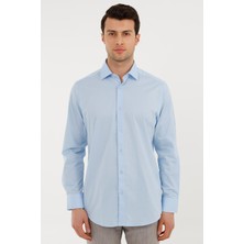 Uki Mavi Comfort Fit Uzun Kol Gömlek