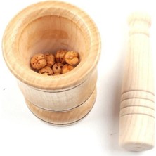 3'lü Set Ahşap Havan Tokmak Ahşap Spatula Tahta Kaşık