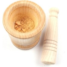 3'lü Set Ahşap Havan Tokmak Ahşap Spatula Tahta Kaşık