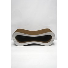 Karton Kedi Tırmalama Kanepesi - Medium - Ahşap Gri Desen - (51X17X24 Cm)