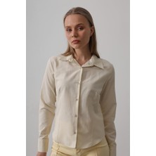 Aisha Elbise Basic Gömlek - Ekru