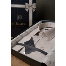 Etikmen Sütlü Kahve Slimfit Erkek Gömlek