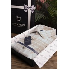 Etikmen Kum Beji Oversize Oduncu Erkek Gömlek