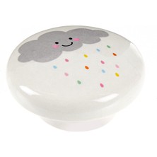 Es-Al Esal Ufo Bulut Düğme Kulp - Beyaz