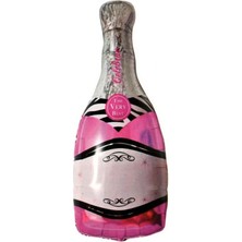 Parti Adresi Pembe Şampanya Folyo Balon