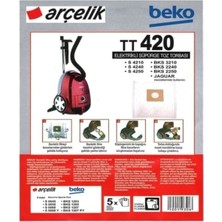 Home Shopping Arçelik - Bks 3210 - Bks 2240 - Bks 2250 Uyumlu Elektrikli Süpürge Torbası 5 Adet