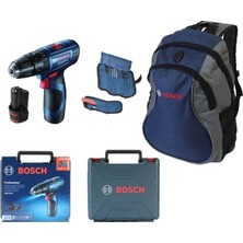 Professional Gsb 120-LI 2X2AH Akülü Darbeli Delme/vidalama + 23 Parça Set + Mavi Sırt Çantası