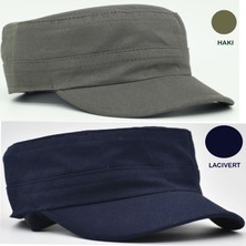 Castro Lacivert ve Haki Şapka Ikili Set Kastro Set Unisex