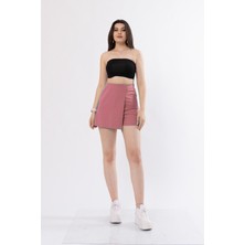 Şort Etek Beli Lastikli ve Likralı Iç Göstermez Trend Model 30152