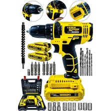 Xdrive Darbeli 58 V 10 Ah Çift Akülü Metal Şanzuman Şarjlı Vidalama Matkap 27 Pcs Set