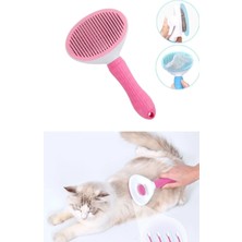 Otomatik Temizlenen Tuşlu Evcil Hayvan Fırçası Kedi Köpek Tüy Toplayıcı Tarak - Kedi Tarağı