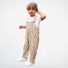 Çizgili Salopet Takım – Beyaz Tişört Dahil