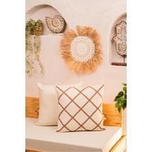 Buldan Store Çapraz Desenli Kırlent Kılıfı