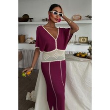 Supplierby Dantel Desenli V Yaka Triko Elbise 2844