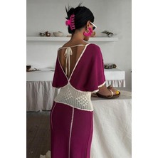 Supplierby Dantel Desenli V Yaka Triko Elbise 2844
