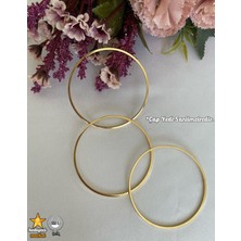 316 L Paslanmaz 3'lü 7 cm Gold Ajda Çelik Bilzeik - HMÇB-0082