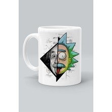 Albert Eınsteın And Rıck E=mc2 Tasarım Baskılı Beyaz Klasik Kupa Bardak