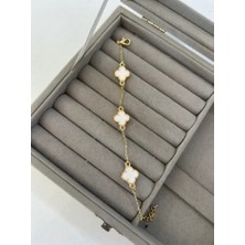 Beyaz Yoncaçelik Bileklik