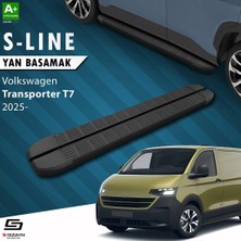 S-Dizayn Volkswagen Transporter T7 Kısa Şase S-Line Siyah Yan Basamak 223 cm 2025 Üzeri A+ Kalite