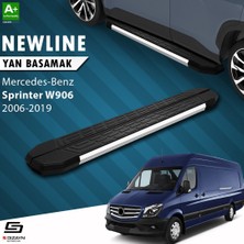 S-Dizayn Mercedes Sprinter W906 Kısa Şase Newline Krom Yan Basamak 263 cm 2006-2019 A+ Kalite