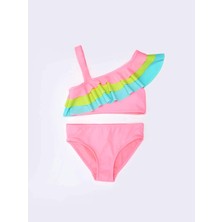 Renkli Volanlı Kız Çocuk Bikini Takım DB200617BT