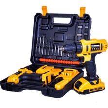 Sturdy Lion Metal Şanzumanlı Çift Akülü Şarjlı Vidalama 24 Parça Setli Matkap