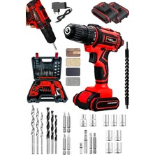 Tesla Serii X5000 Darbeli Titanyum Sargılı Panasonic Çift Batarya Vidalama Matkap