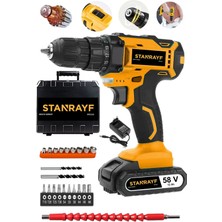 Alman W-Power Darbeli 298 Vf 20 Ah Çelik Şanzıman Bakır Sargılı Çift Akülü Darbeli Vidalama Matkap