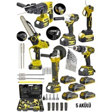 6'lı Muhteşem Takım 986VX Şarjlı Somun Sökme/taşlama/vidalama/testere/dal Budama/kırıcıhilti 5 Akül