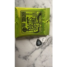 Regular Slinky Elektro Gitar Teli + Fender 1mm Pena + Daddario 0.75MM Pena