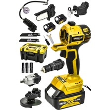 Ylx 999VF 6 Kafalı Tak Çıkar Darbeli Matkap Testere Tilki Kuyruğu Taşlama Somun Sökme Havalı Pompa