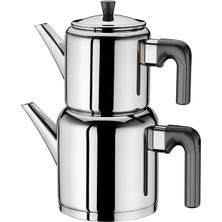 Aryıldız Roma Büyük Çaydanlık - Siyah Çelik Malzeme ile Uzun Süre Parlaklık Koruma 1,1 lt Kapasite