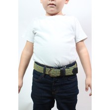 Babbelt Kids Elastik Örgü Çocuk Kemeri sarı mavi kırçıllı