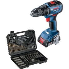 Gsr 18V-50 Çift Akülü 2 Ah Vidalama Makinesi V-Line 103 Parça Tornavida Seti