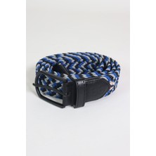 Babbelt Elastik Örgü  Kemer Lacivert Siyah Gri