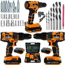 Japon Technology 58 V 8 Ah Darbeli Crv Çift Metal Şanzuman Şarjlı Çift Akülü Vidalama 27LI Set