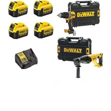 DCH133 Şarjlı 2.6j Kırıcı +DCD805 Darbeli VIDALAMA+4X4AH Akü+1xdolum Cihazı