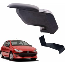 Peugeot 206 2005 Delmesiz Çelik Ayaklı Siyah Kolçak Kol Dayama