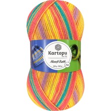 Kartopu Aksoft Batik Ebruli El Örgü İpi 59230 100 gr %100 Akrilik Renkli Desenli Yumuşak İplik
