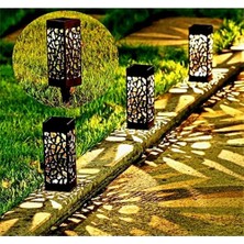 1 Adet Solar Güneş Enerjili Bahçe Aydınlatması Balkon Dekorasyon Süs Lambası LED Veranda Teras Işık