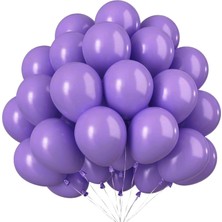 Pastel Balon Mor 10 Adet