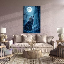Uluyan Kurt Temalı Cam Tablo,temperli Cam, Canlı Uv Baskı