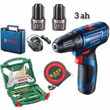 Gsb 120 Li Darbeli Vidalama (3 Ah Çift Bataryalı) , 50 Parça Uç Seti ve Prolefs Metre