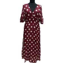 Puantiyeli Şifon Elbise