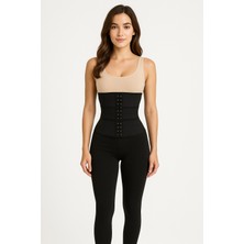 Latex Agraflı Göbek Bel Korse Inceltici Kum Saati Toparlayıcı Korse