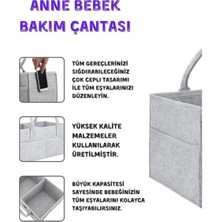 Huggy Mommy Pratik Keçe Düzenleyici Organizer Anne Bebek Bakım Çantası Hafif Şık Alt Açma Yanı Günlük Kullanım