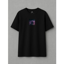 Vagonet Unisex Wolf Baskılı Oversize T-Shirt