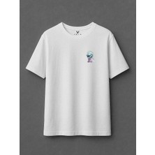 Vagonet Unisex Robot Baskılı Oversize T-Shirt